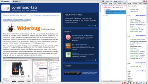 Widerbug 网页开发调试利器与中文开源社区的完美融合